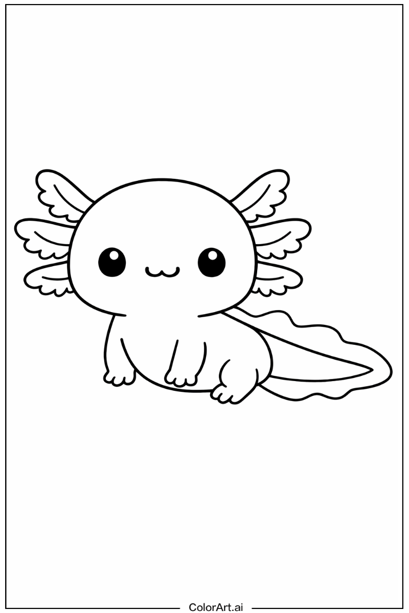 Kawaii cute axolotl Axolotl 2