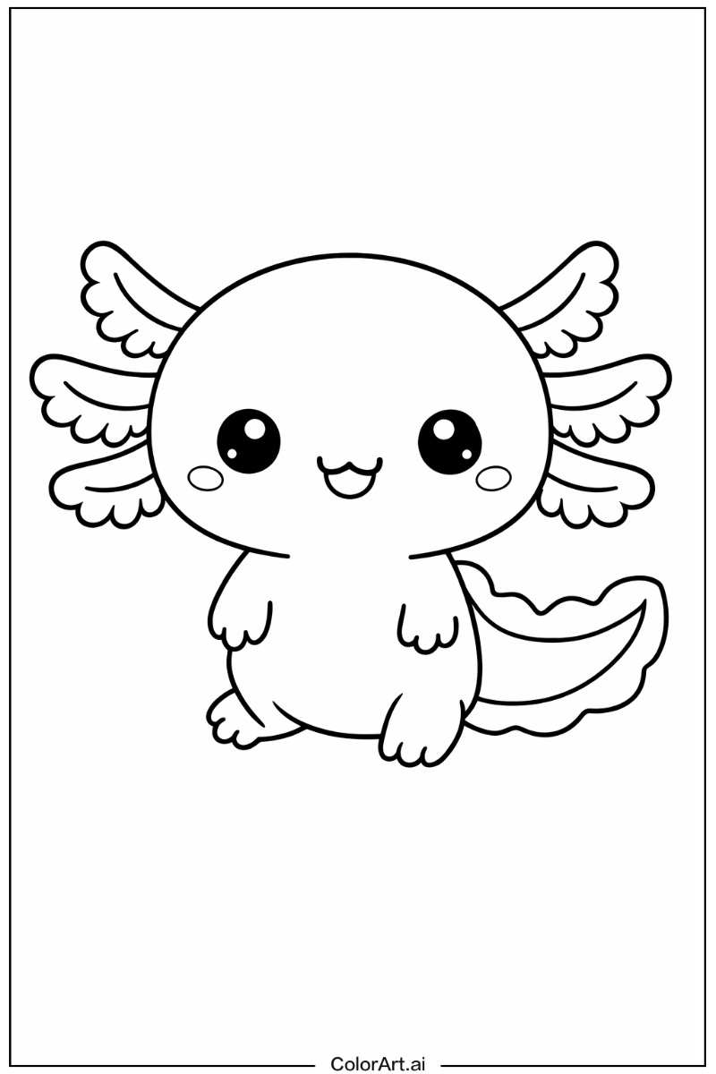 Adorable kawaii axolotl Axolotl