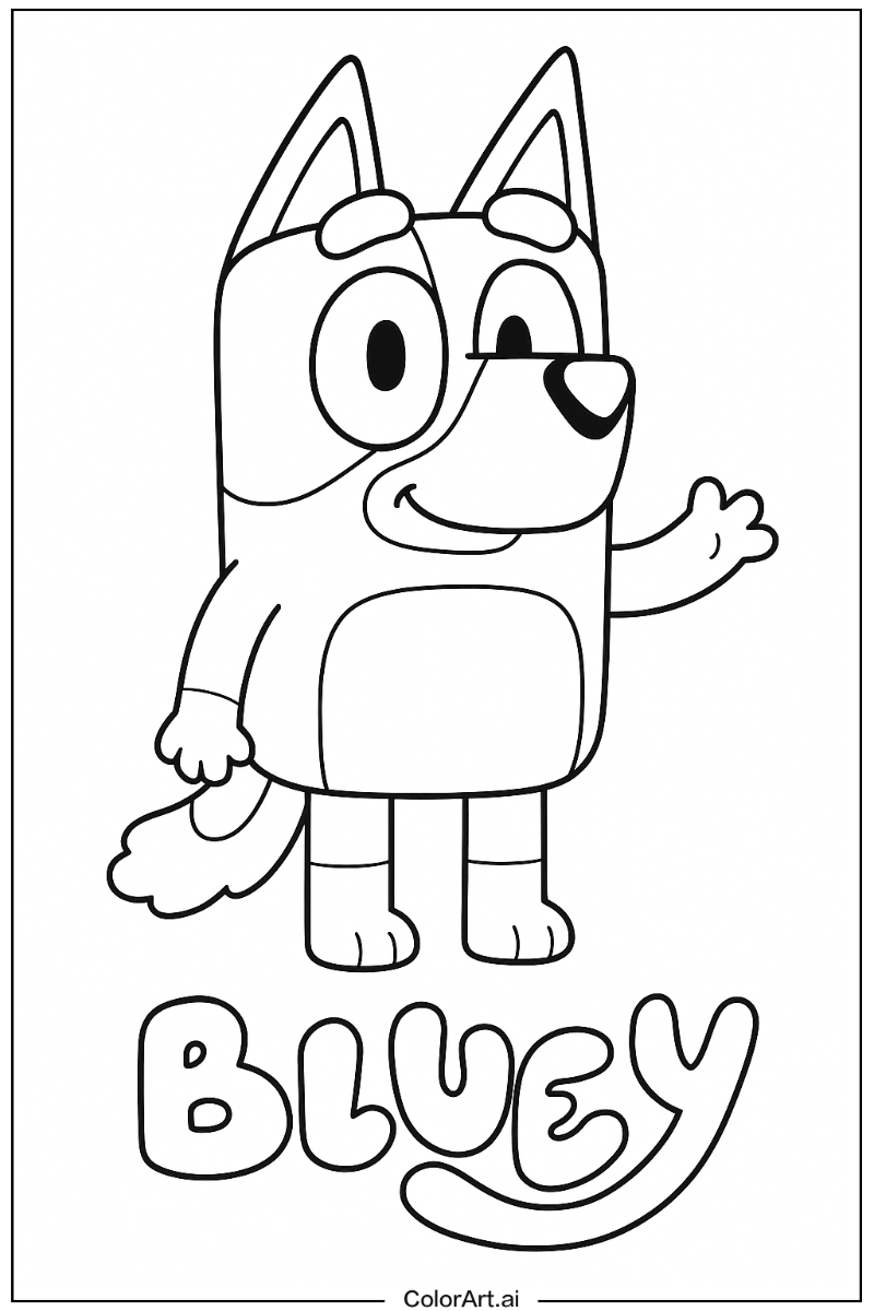 20 Free Bluey Coloring Pages