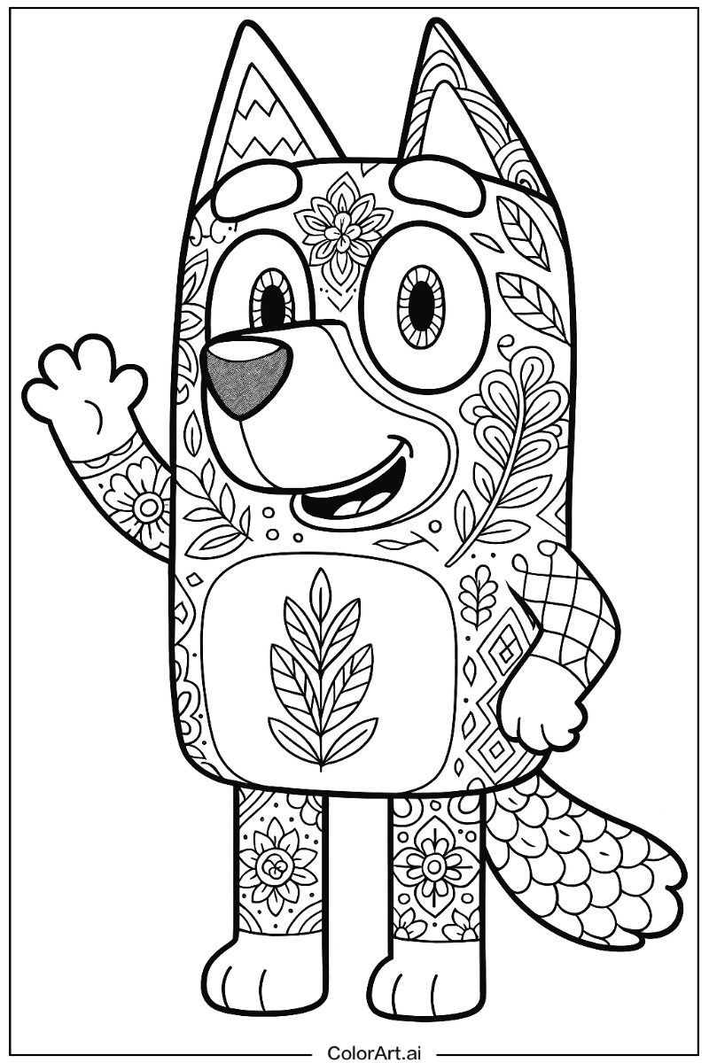 Bluey Detailed Art 2