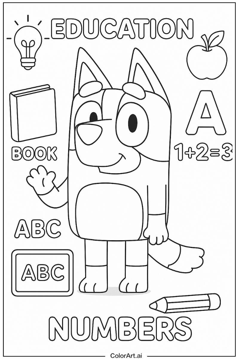 Bluey Educational Art 2