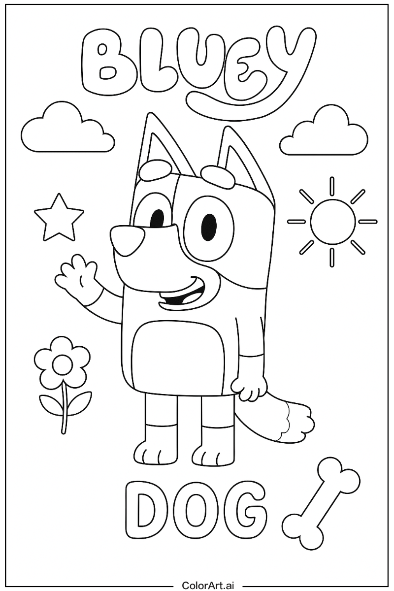 Bluey Educational Art