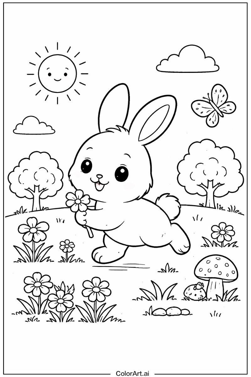 Bunny Playing Outside 3