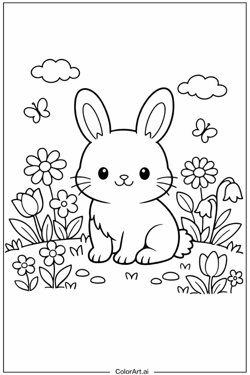 Bunny in a Garden 4