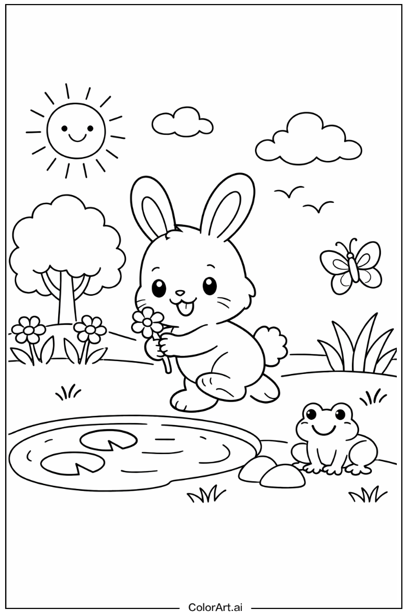 Bunny Playing Outside