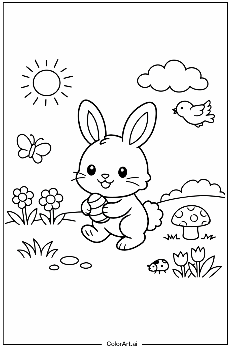 Bunny Playing Outside 4