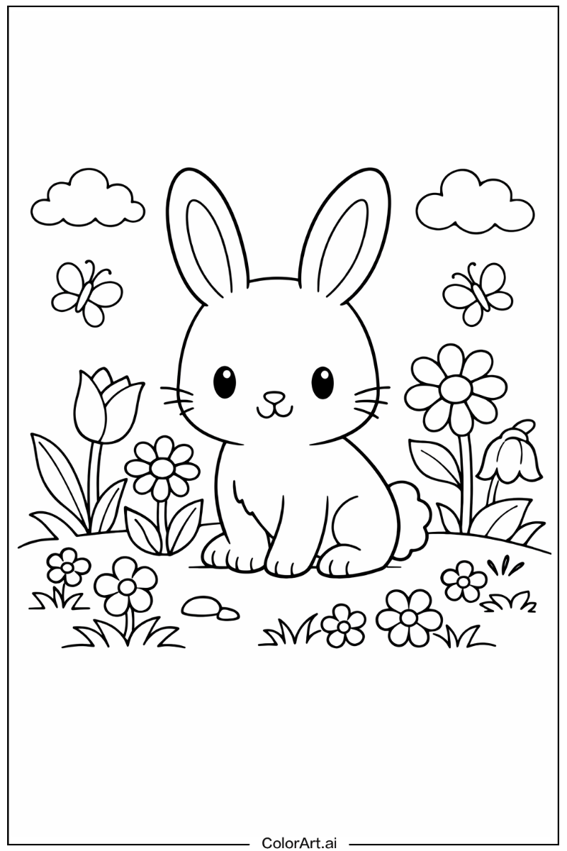 Bunny in a Garden 5