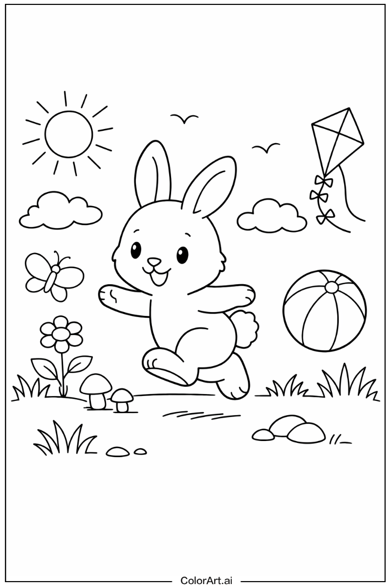 Bunny Playing Outside 5