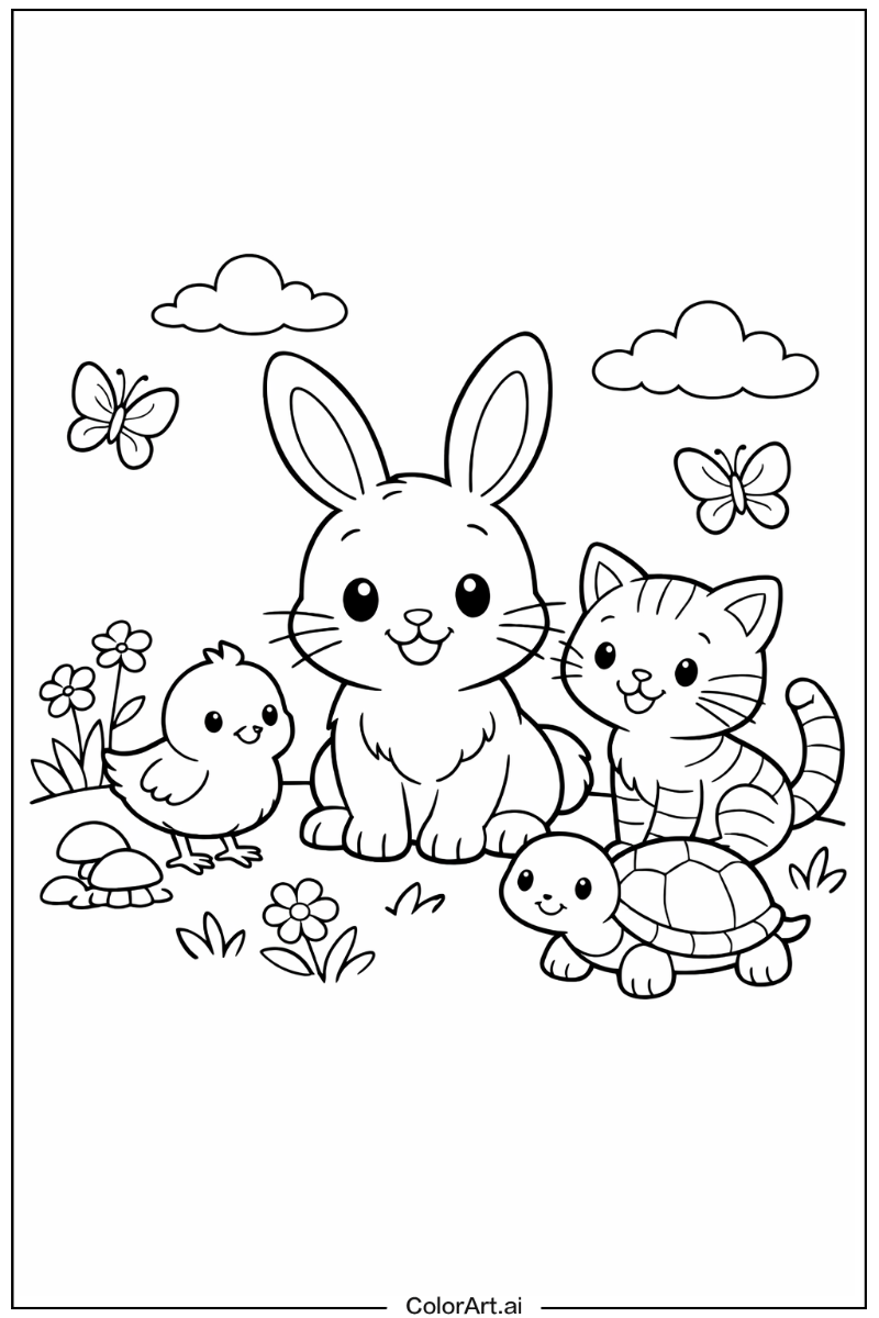 Bunny with Friends