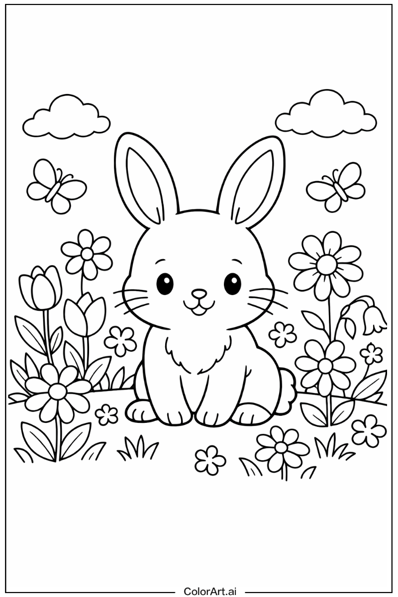 Bunny in a Garden 7