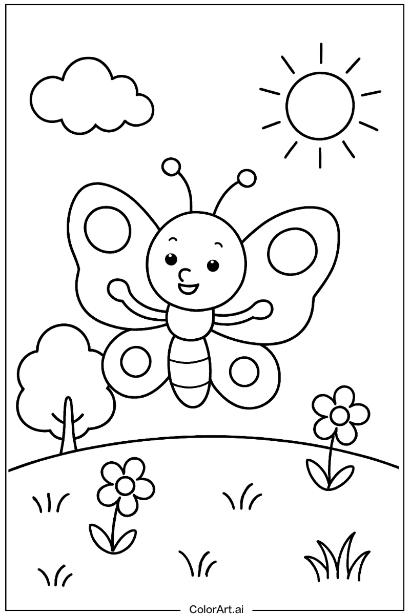 butterfly Playing Outside