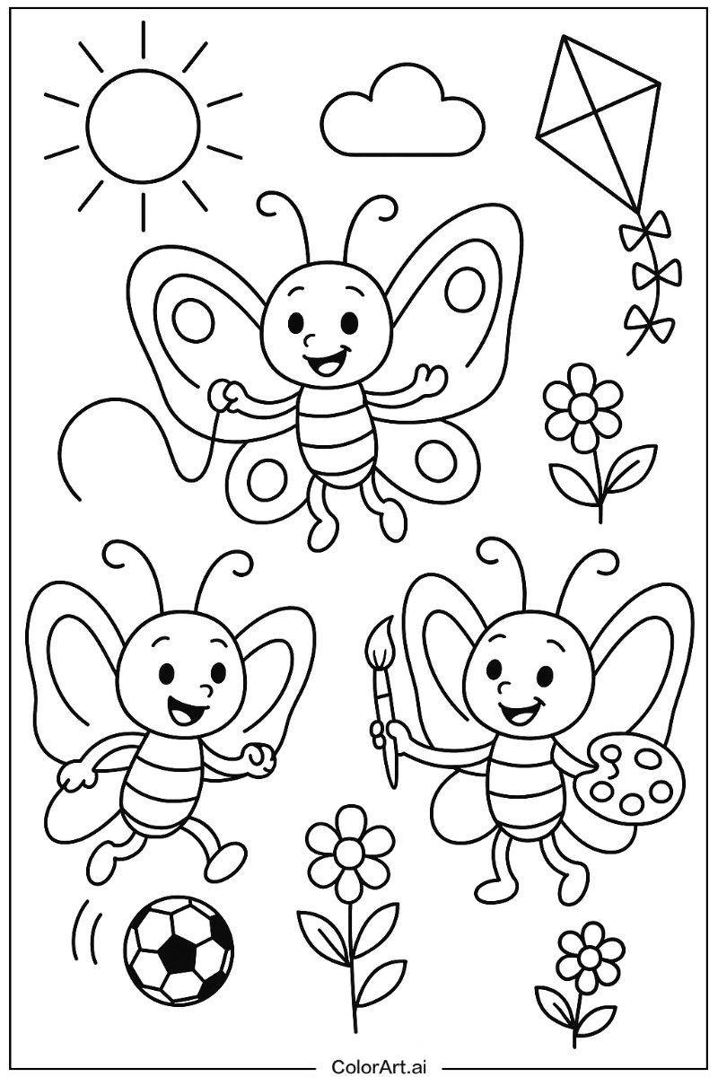 butterfly Having Fun 4