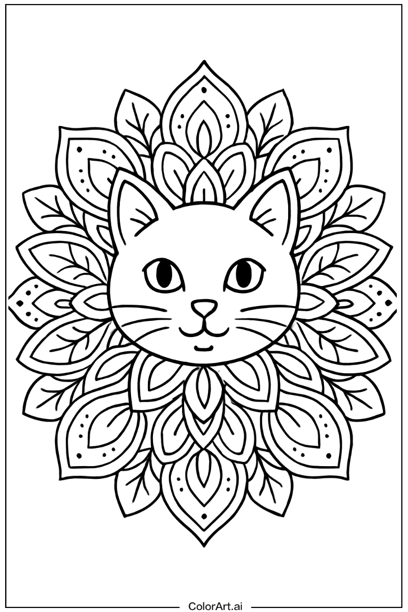 Cat Mandala Style 2