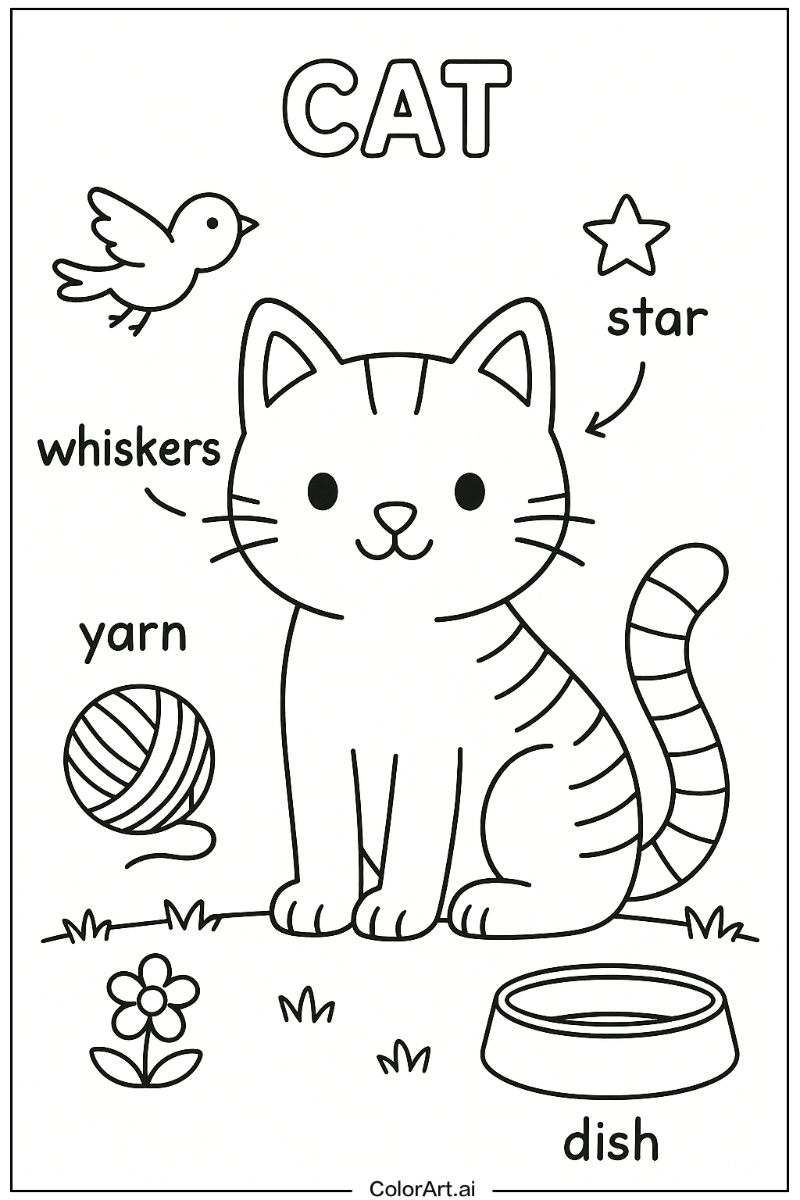 Cat Educational Art 2