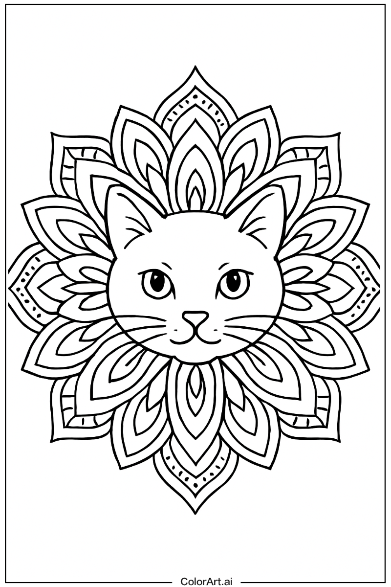Cat Mandala Style 3