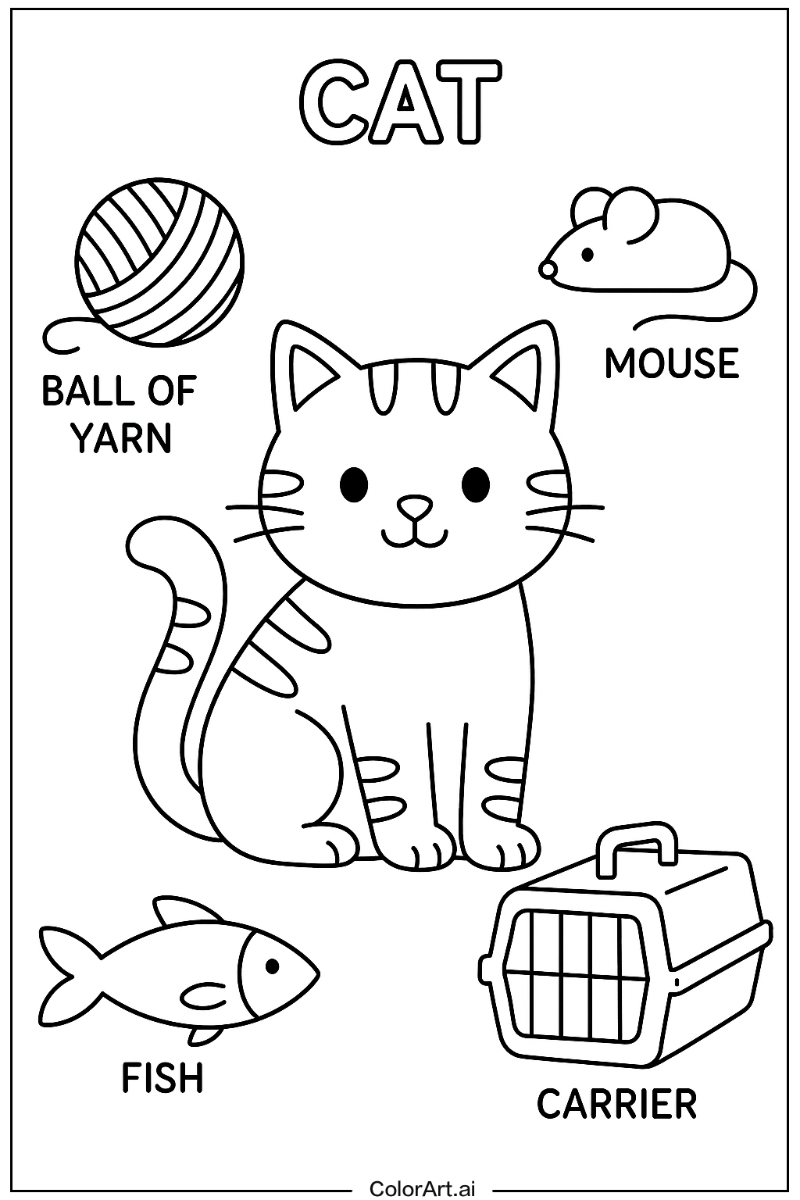 Cat Educational Art 3