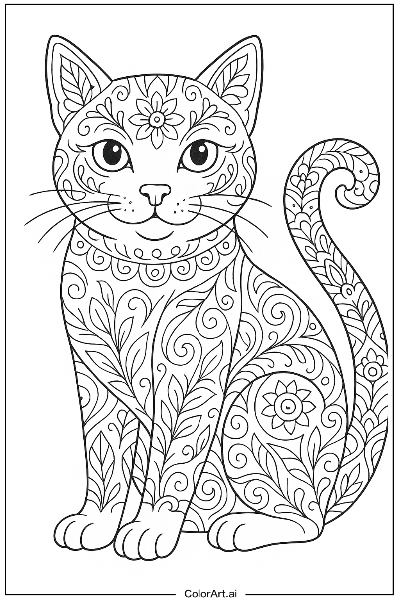 Cat Detailed Art 4