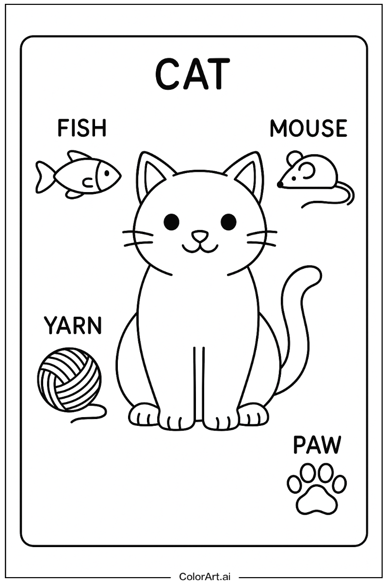 Cat Educational Art 4