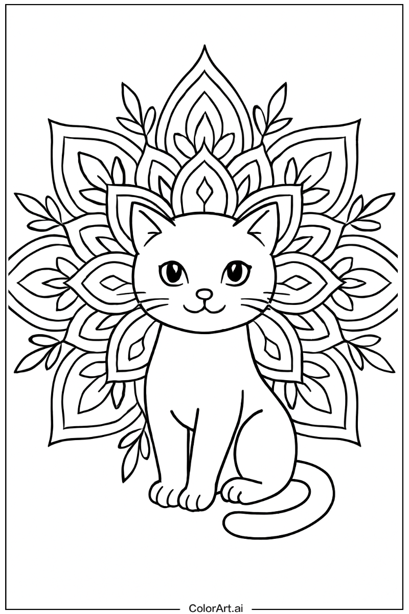 Cat Mandala Style