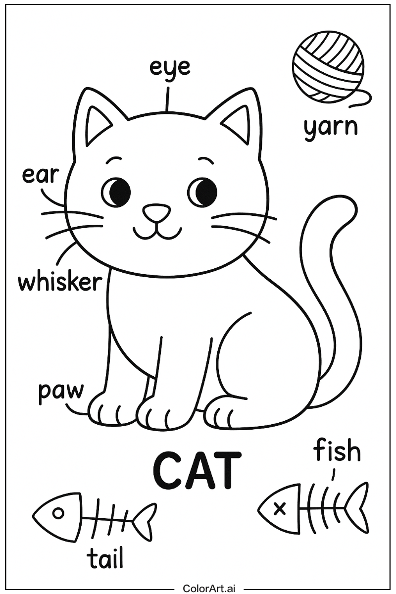 Cat Educational Art 5