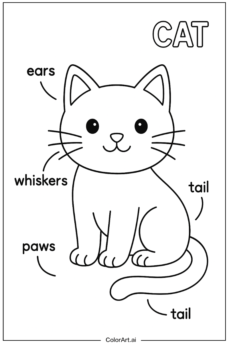 Cat Educational Art