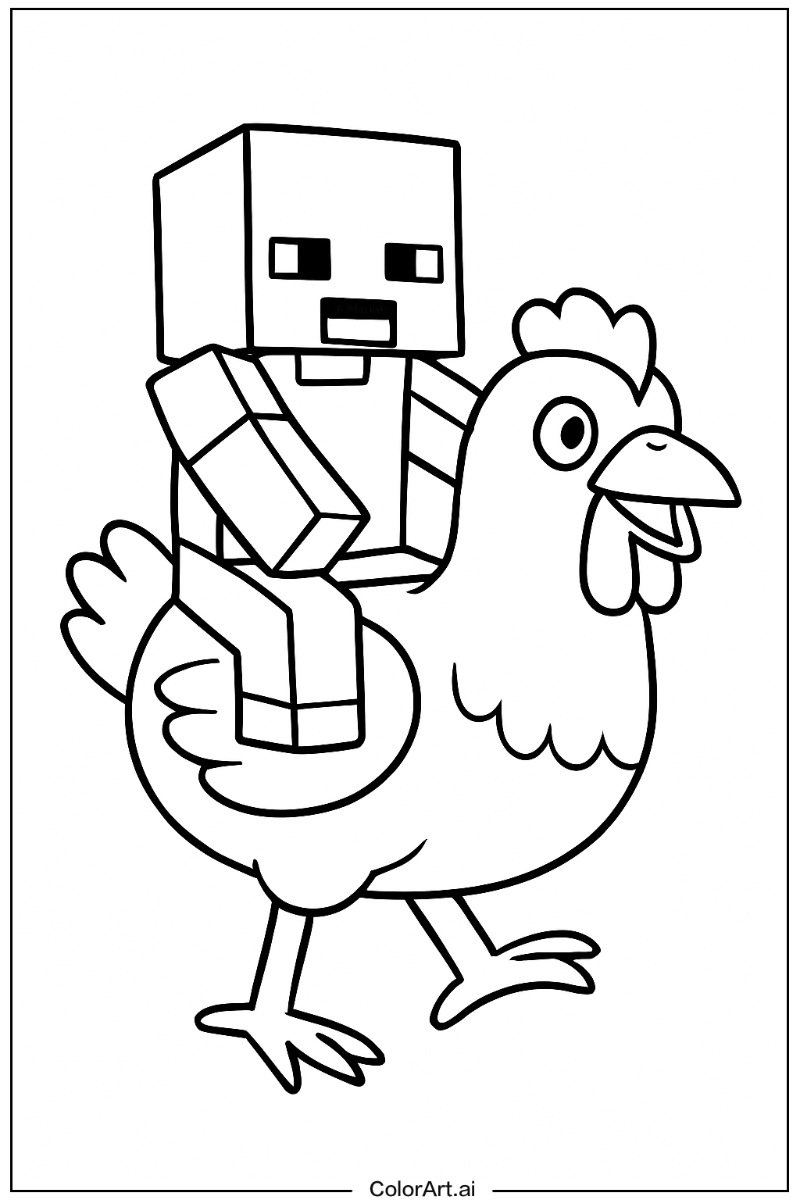 18 Free chicken jockey Coloring Pages