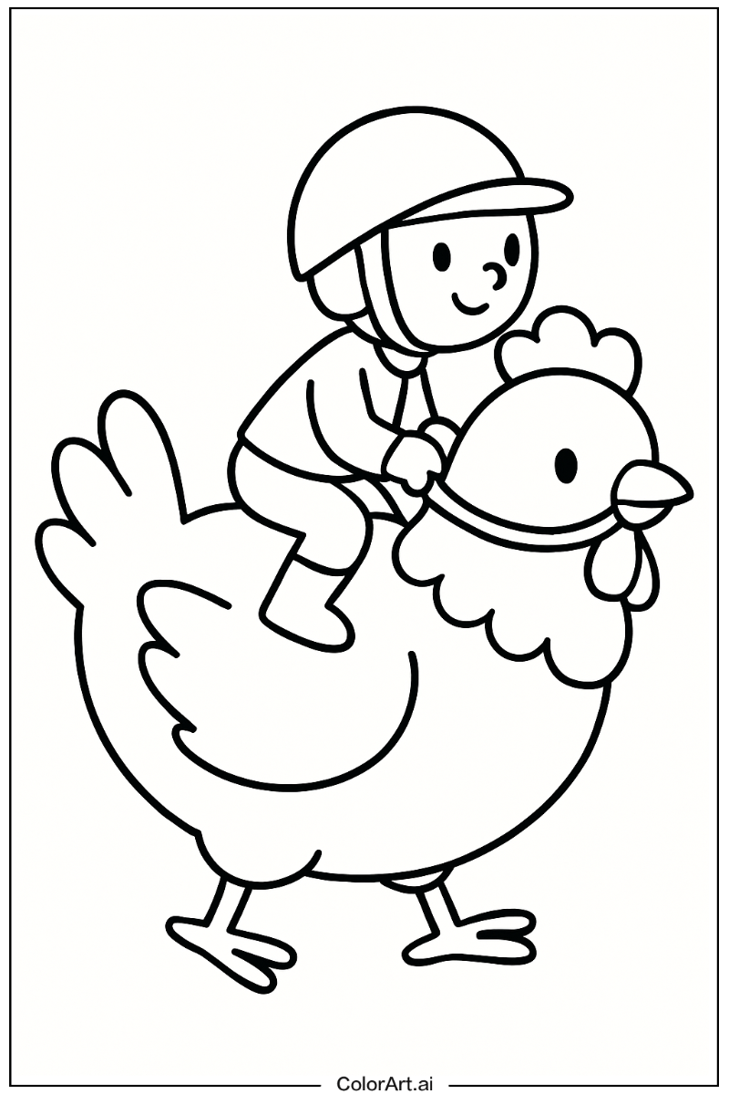 chicken jockey Cute Style 2