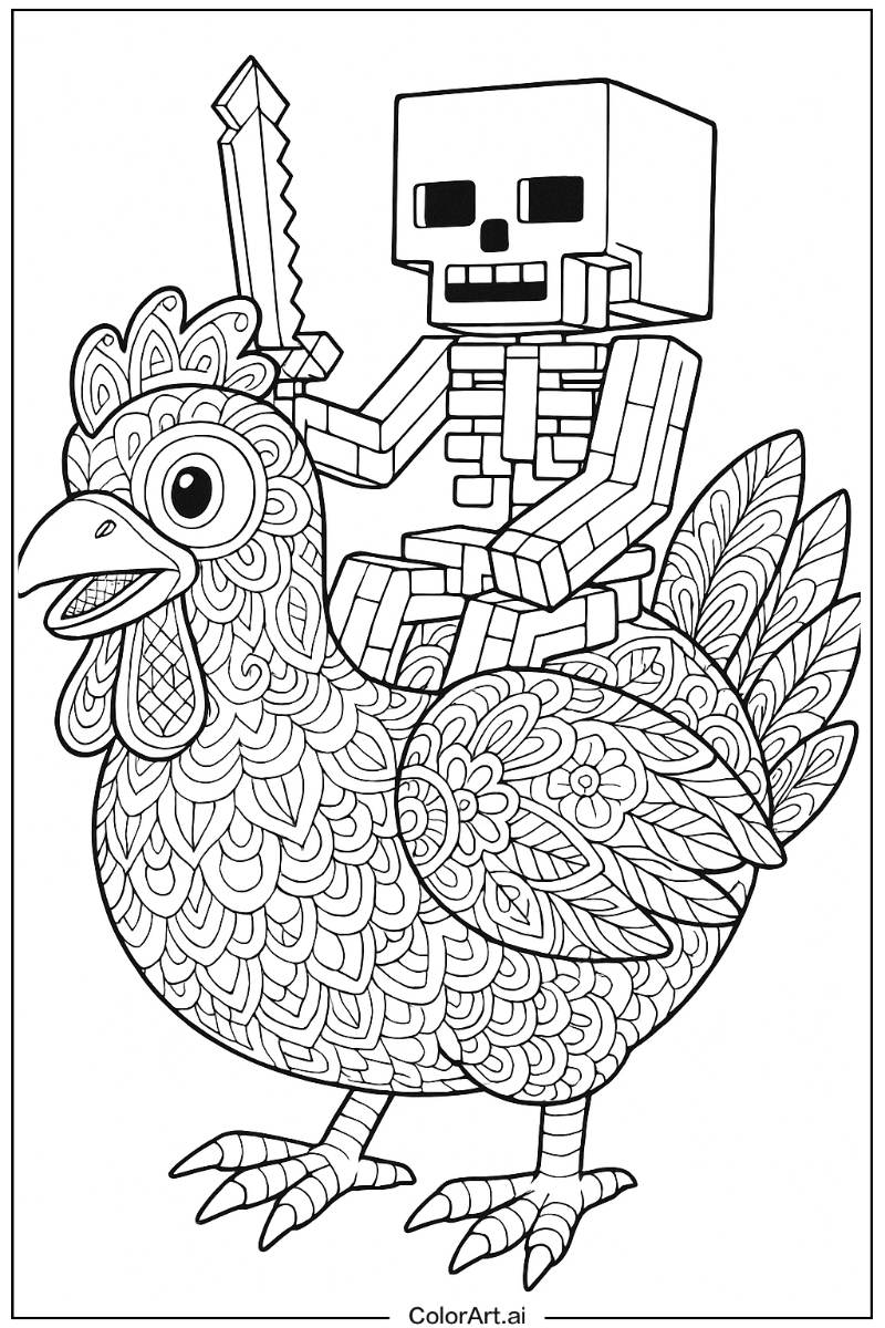 chicken jockey Detailed Art 2