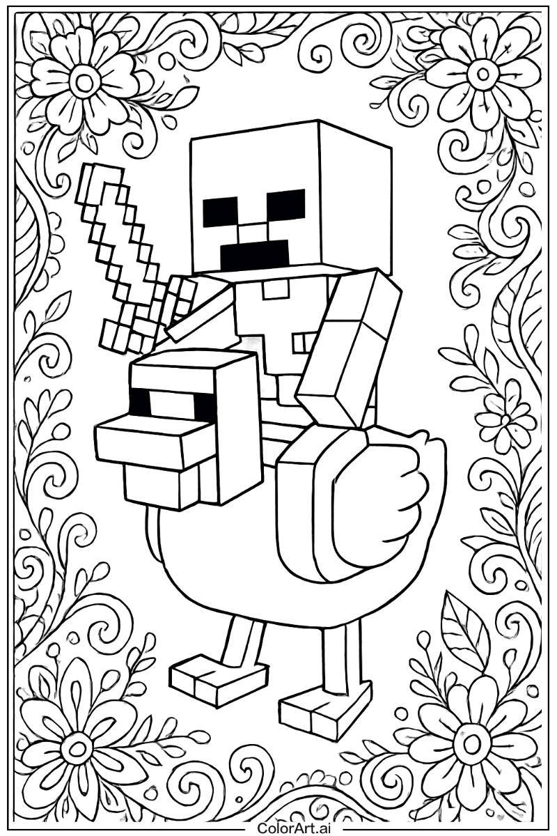 chicken jockey Pattern Art 2
