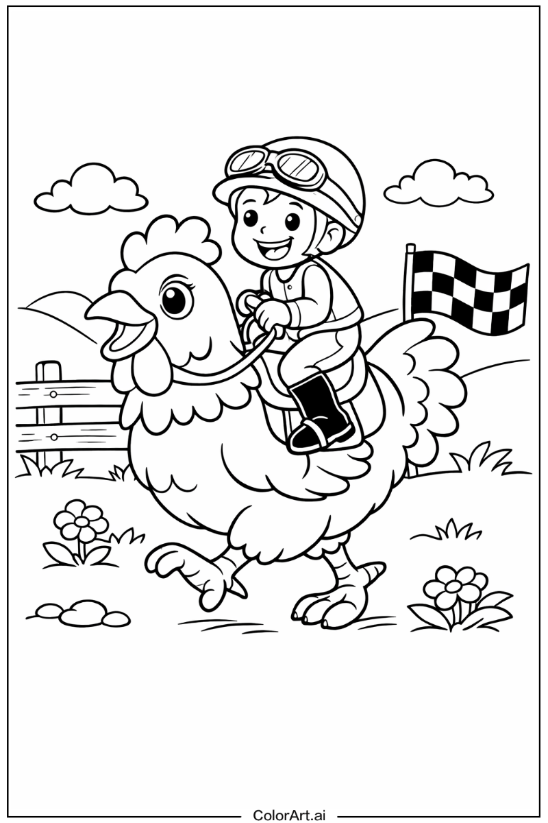 Smiling chicken jockey 2