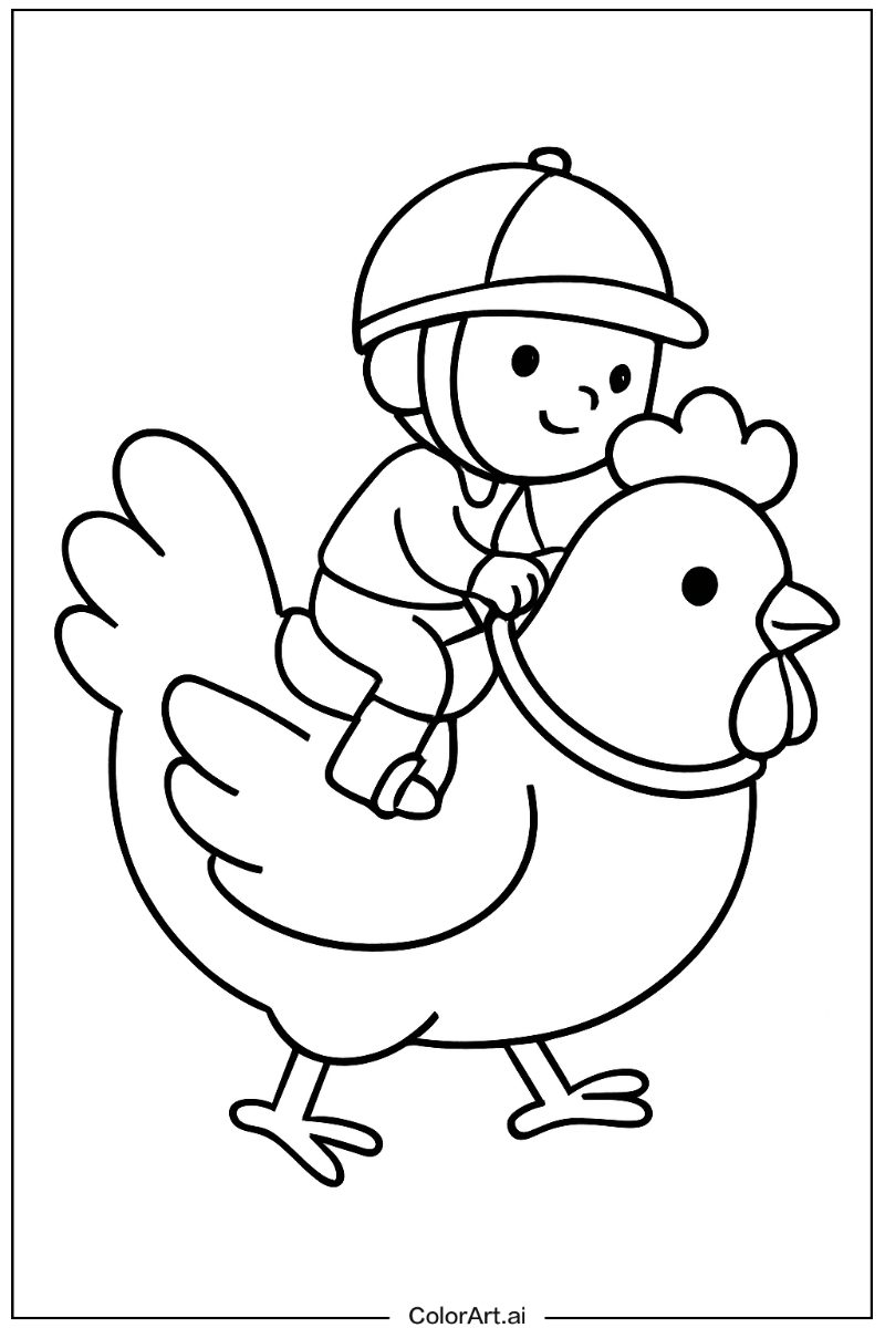 chicken jockey Cute Style