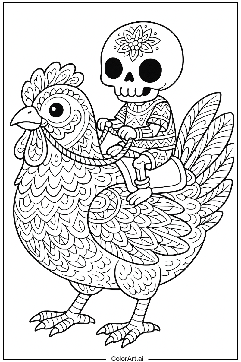 chicken jockey Detailed Art