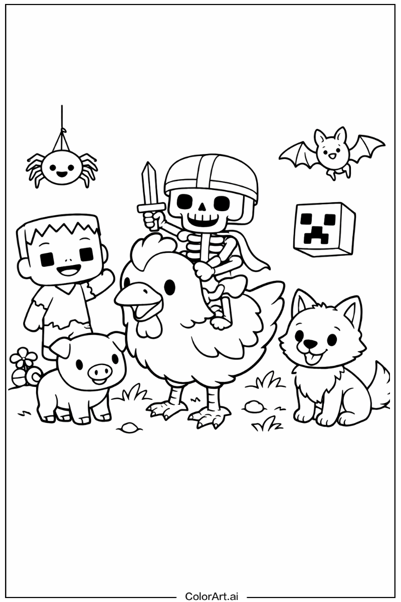 chicken jockey with Friends