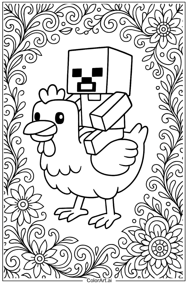 chicken jockey Pattern Art