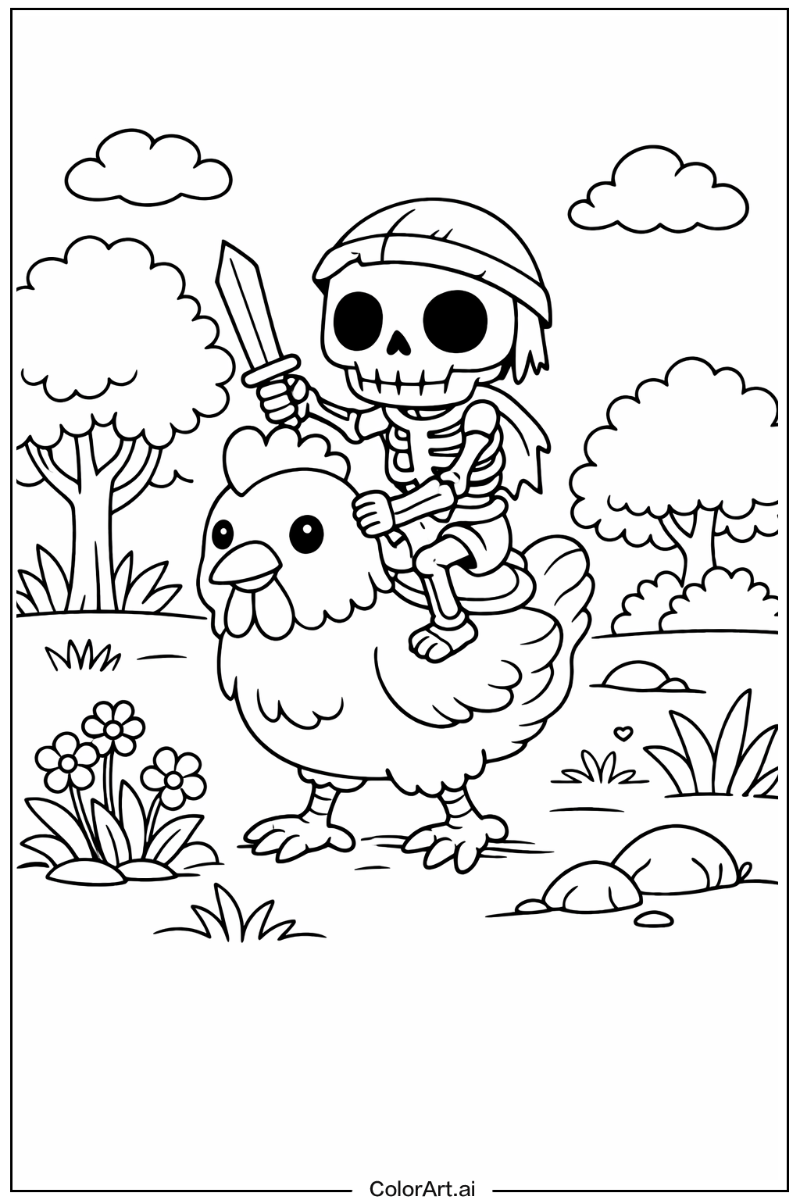 chicken jockey in Nature