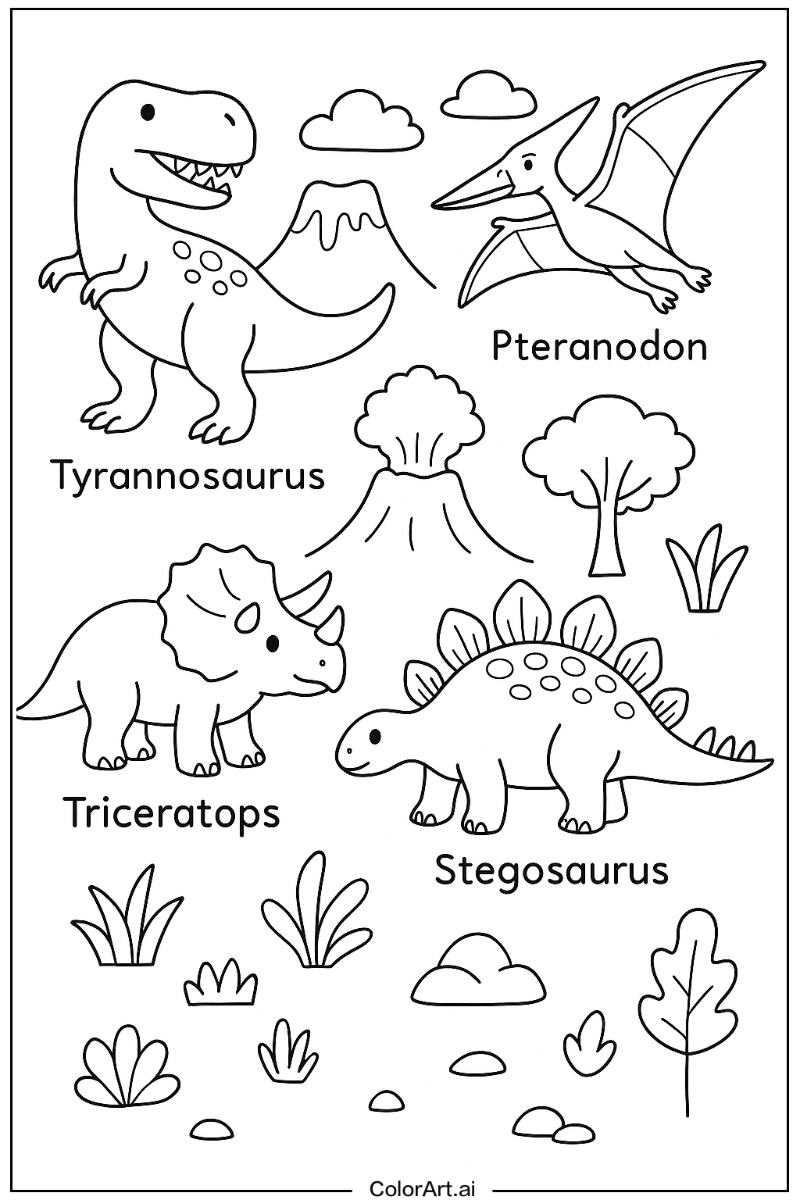 Dinosaur Educational Art 2