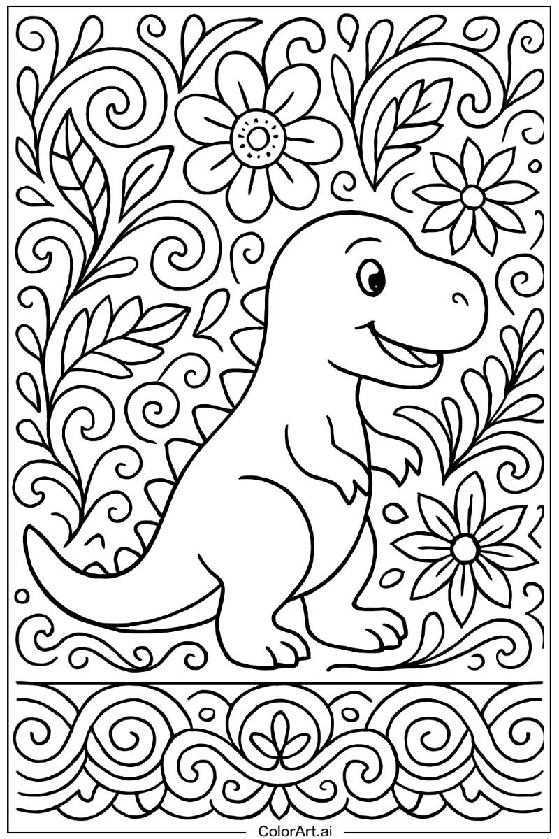 Dinosaur Pattern Art 3
