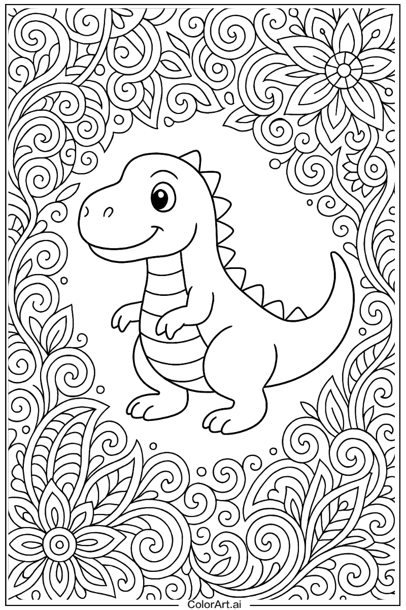 Dinosaur Pattern Art 4