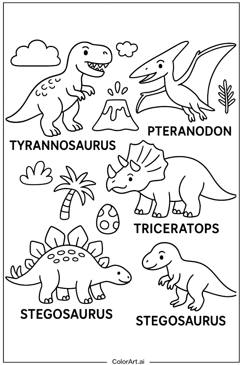 Dinosaur Educational Art 4