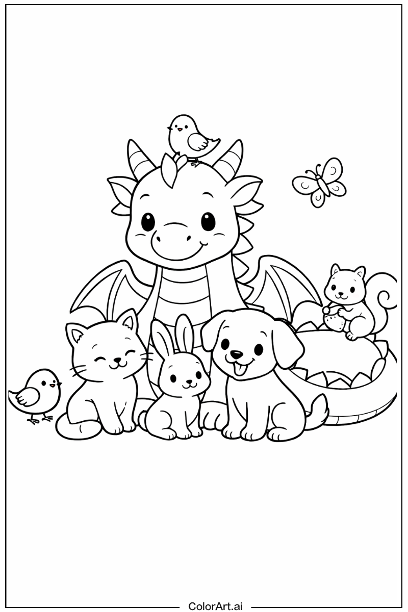 友達といるドラゴン2