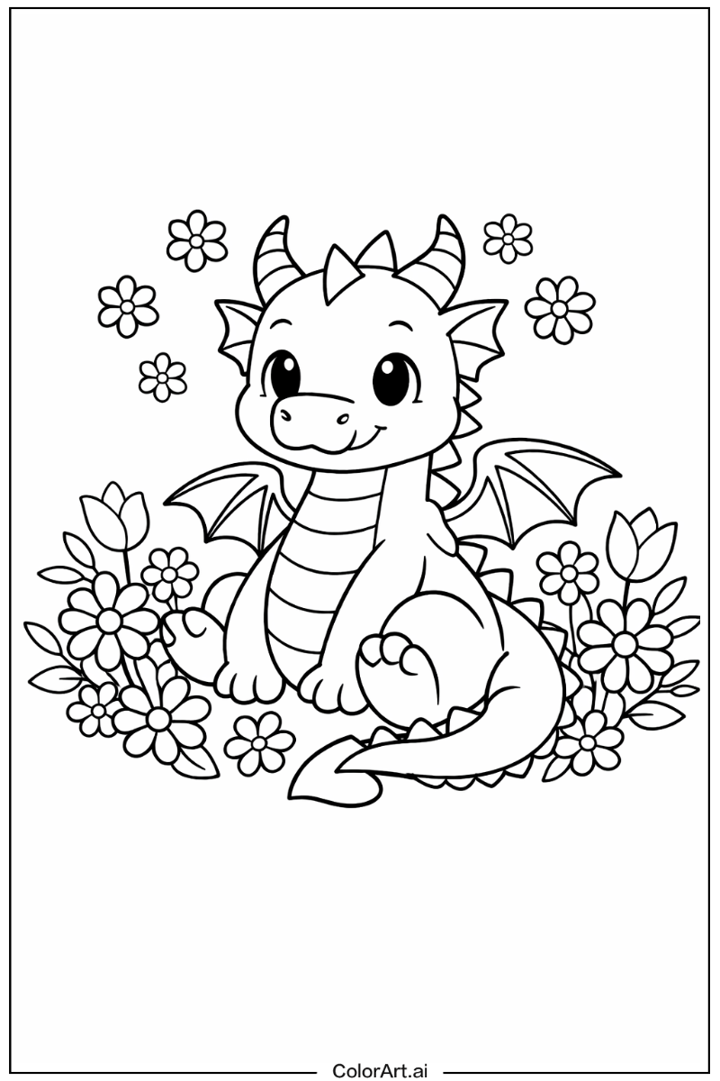 花と一緒のドラゴン2