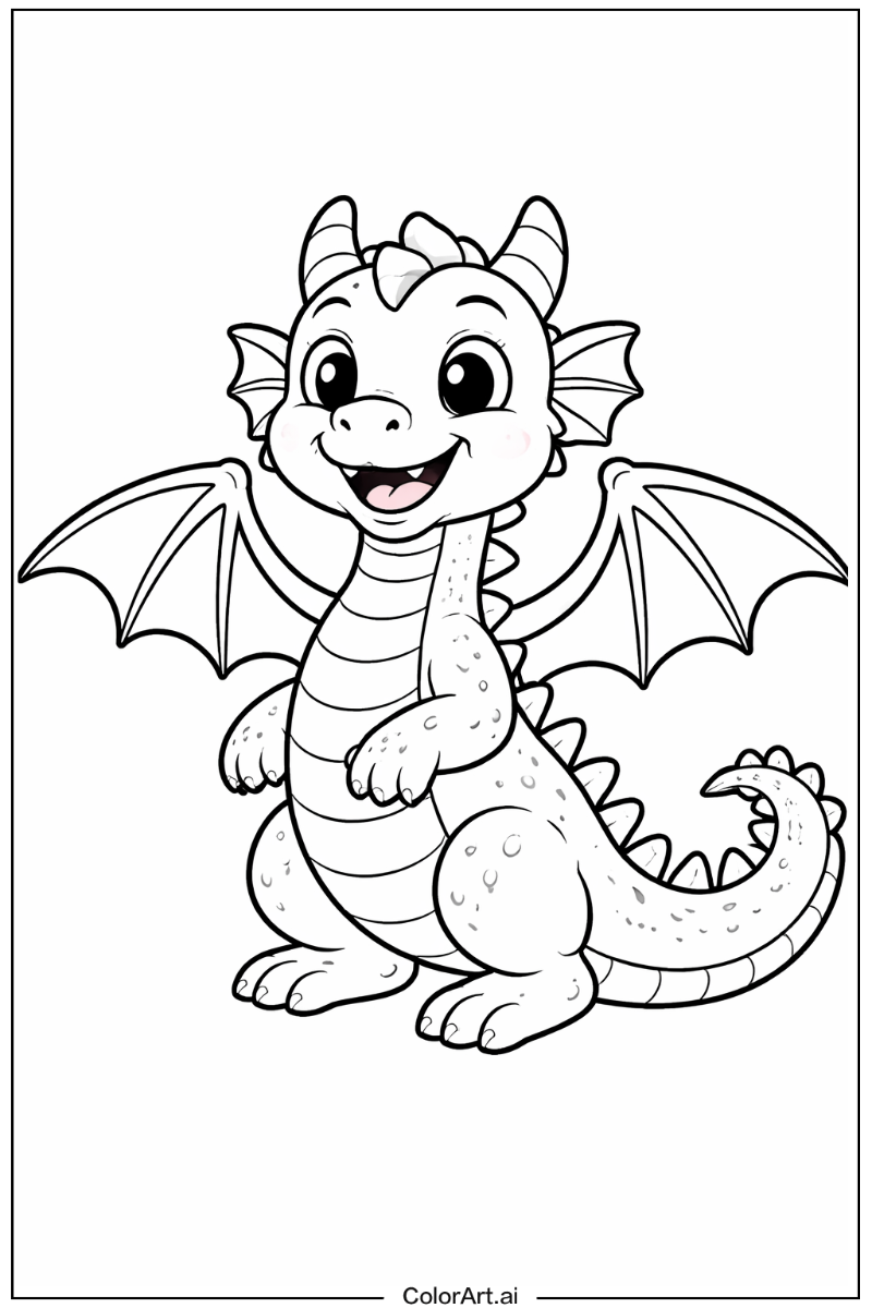 幸せなドラゴンの肖像