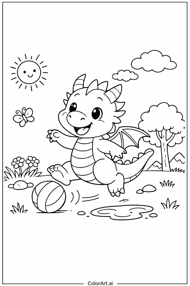 外で遊ぶドラゴン3