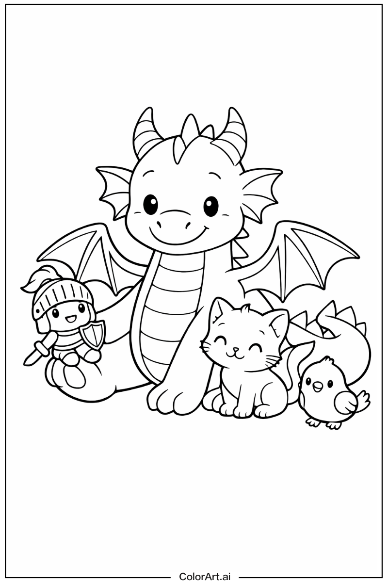 友達といるドラゴン3