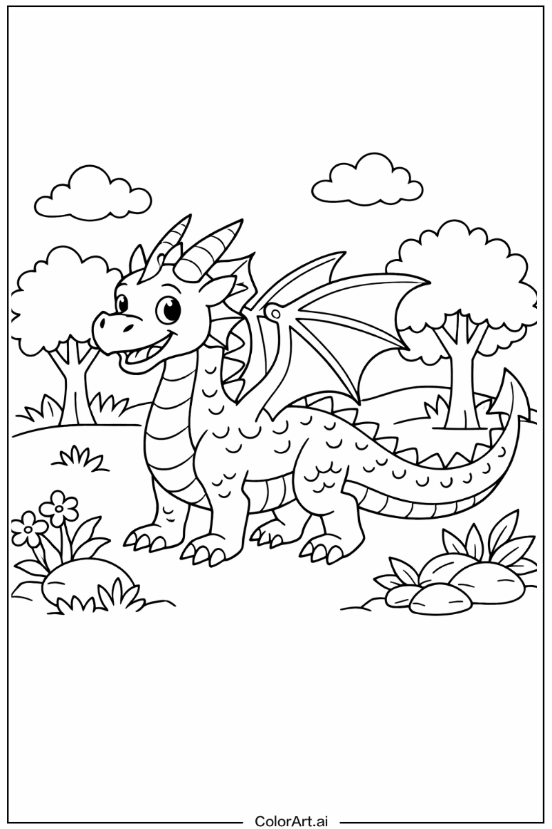 自然の中のドラゴン