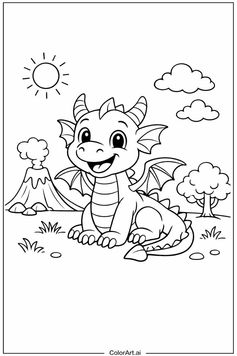 微笑むドラゴン