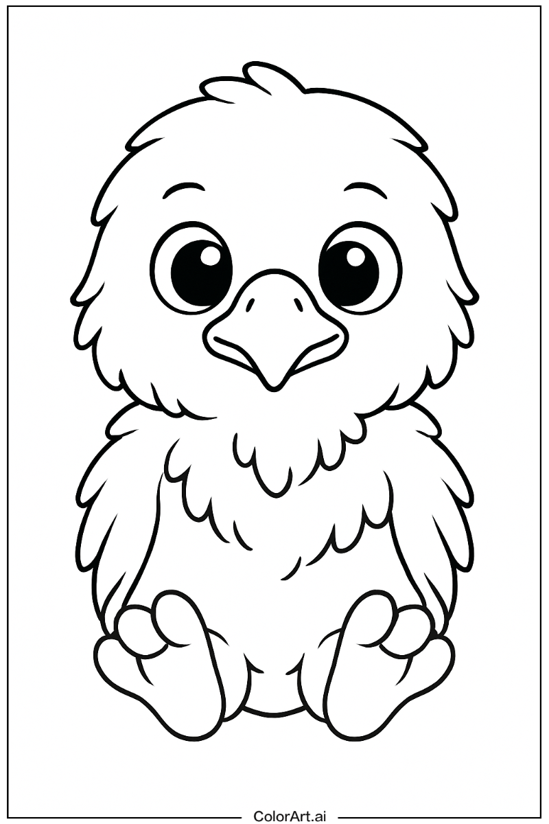 Playful Eagle Chick