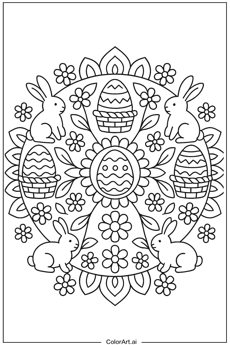 Easter Mandala Style 3