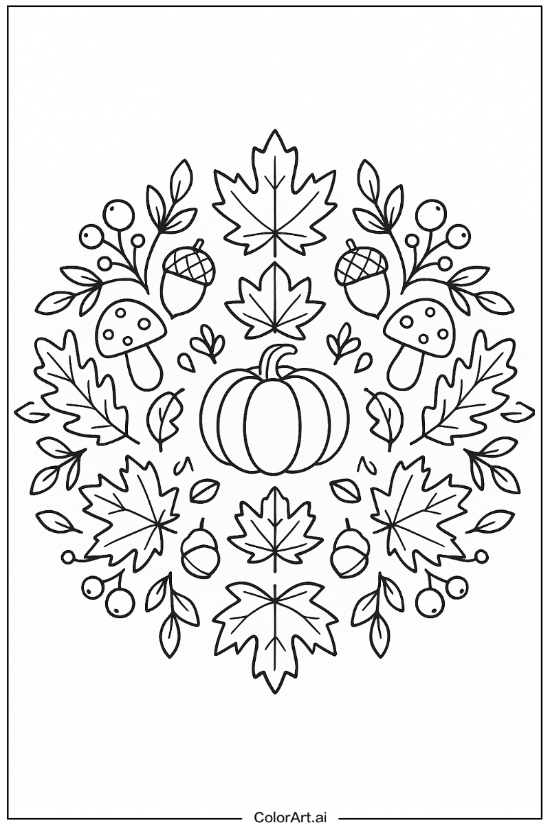 Fall Mandala Style 3