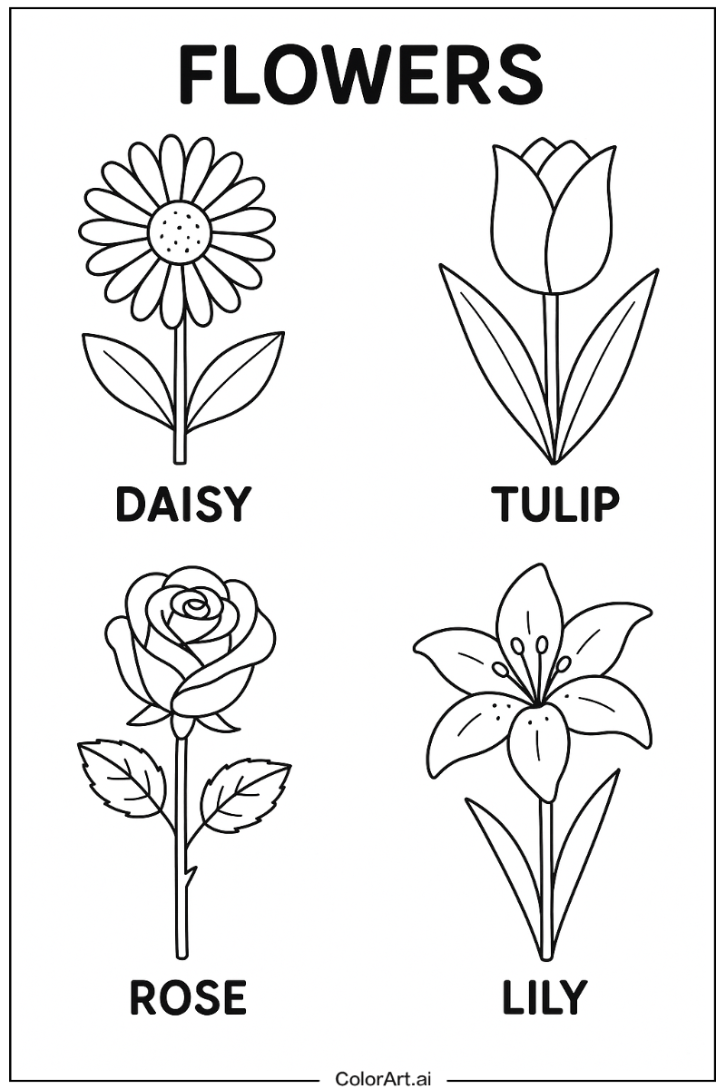 Flower Educational Art 2